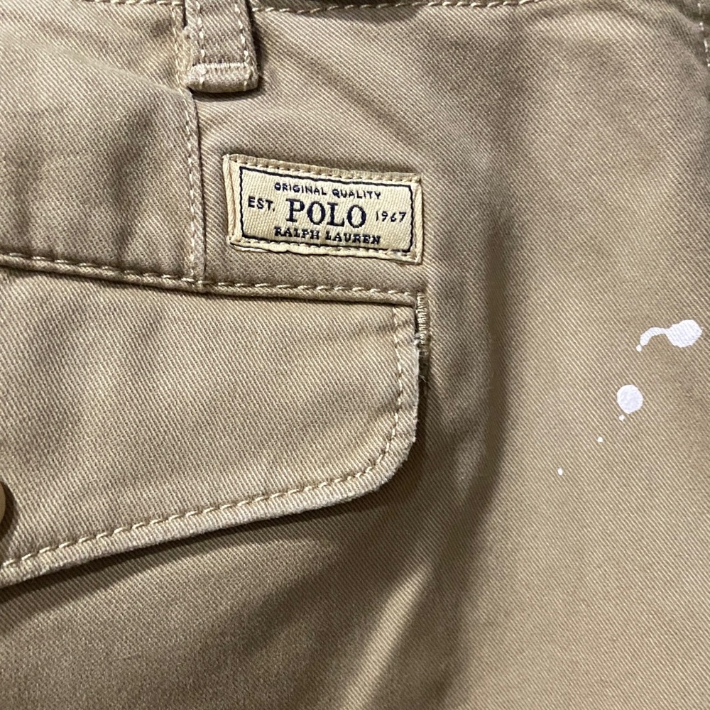 Ralph Lauren Tan Paint-Splatter Chinos - Picture 3 of 6